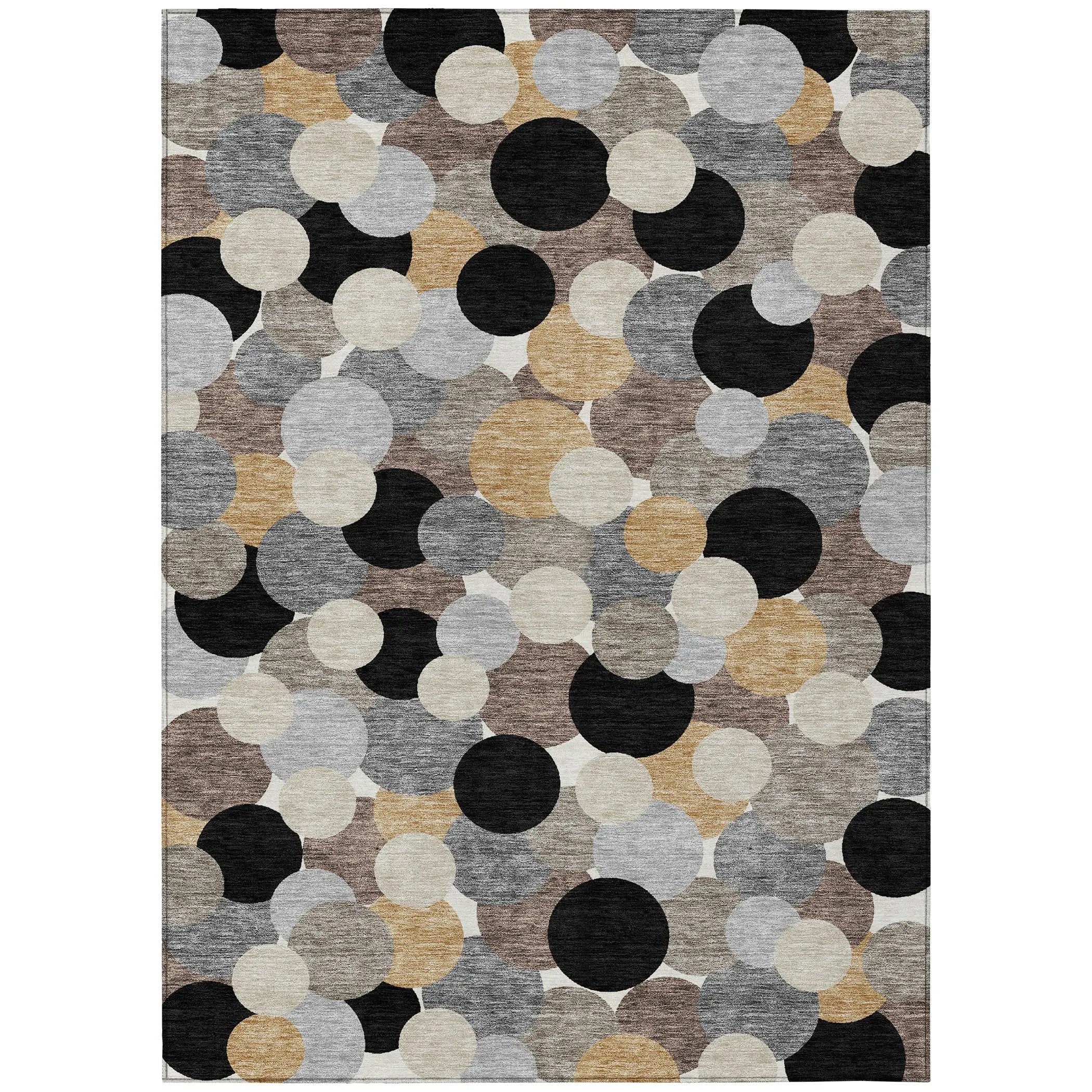 10' X 14' Black And Ivory Geometric Washable Indoor Outdoor Area Rug Homeroots Outdoor