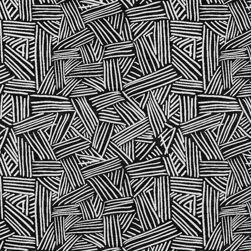 10' X 14' Black And Ivory Geometric Washable Indoor Outdoor Area Rug Homeroots Outdoor