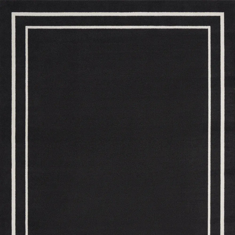 10' X 14' Black And Ivory Indoor Outdoor Area Rug Homeroots Outdoor
