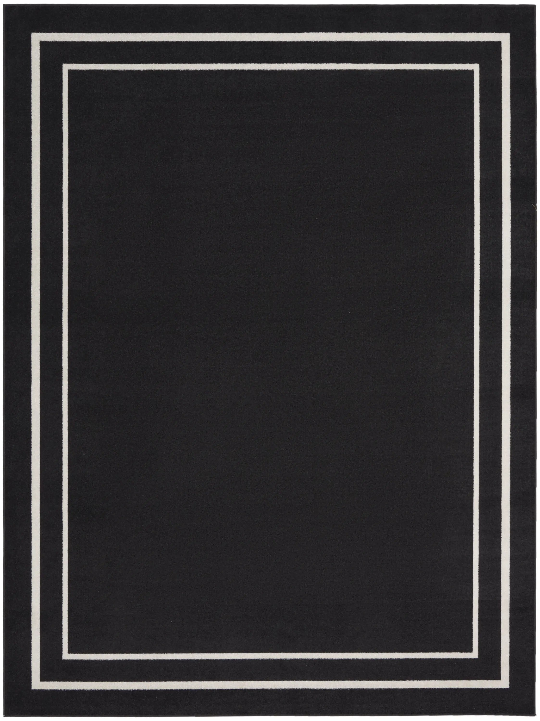 10' X 14' Black And Ivory Indoor Outdoor Area Rug Homeroots Outdoor
