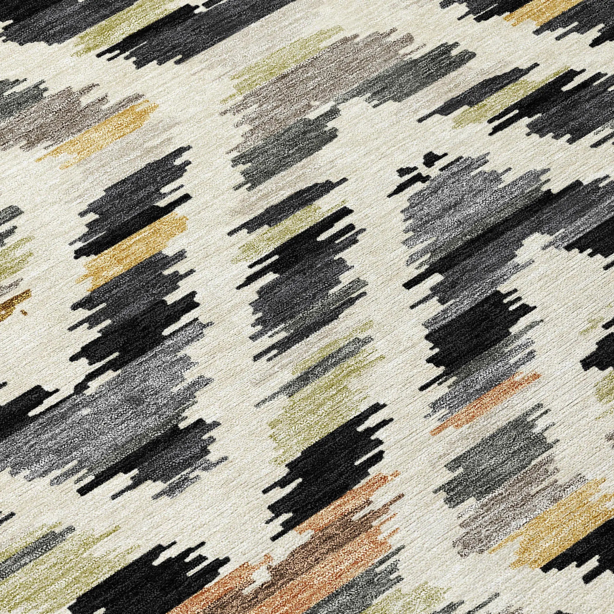 10' X 14' Black And Ivory Tribal Washable Indoor Outdoor Area Rug Homeroots Outdoor