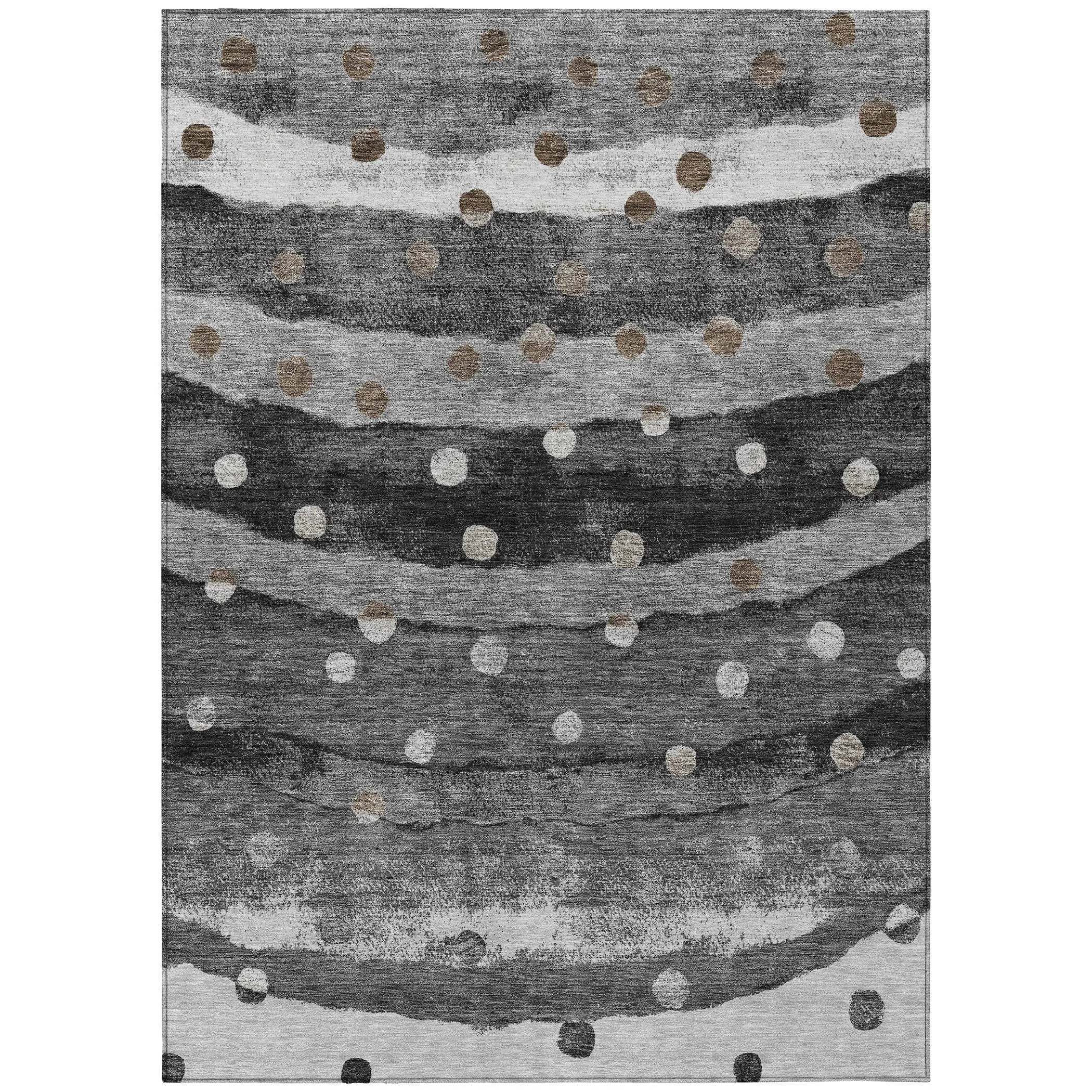 10' X 14' Black And Navy Blue Striped Washable Indoor Outdoor Area Rug Homeroots Outdoor
