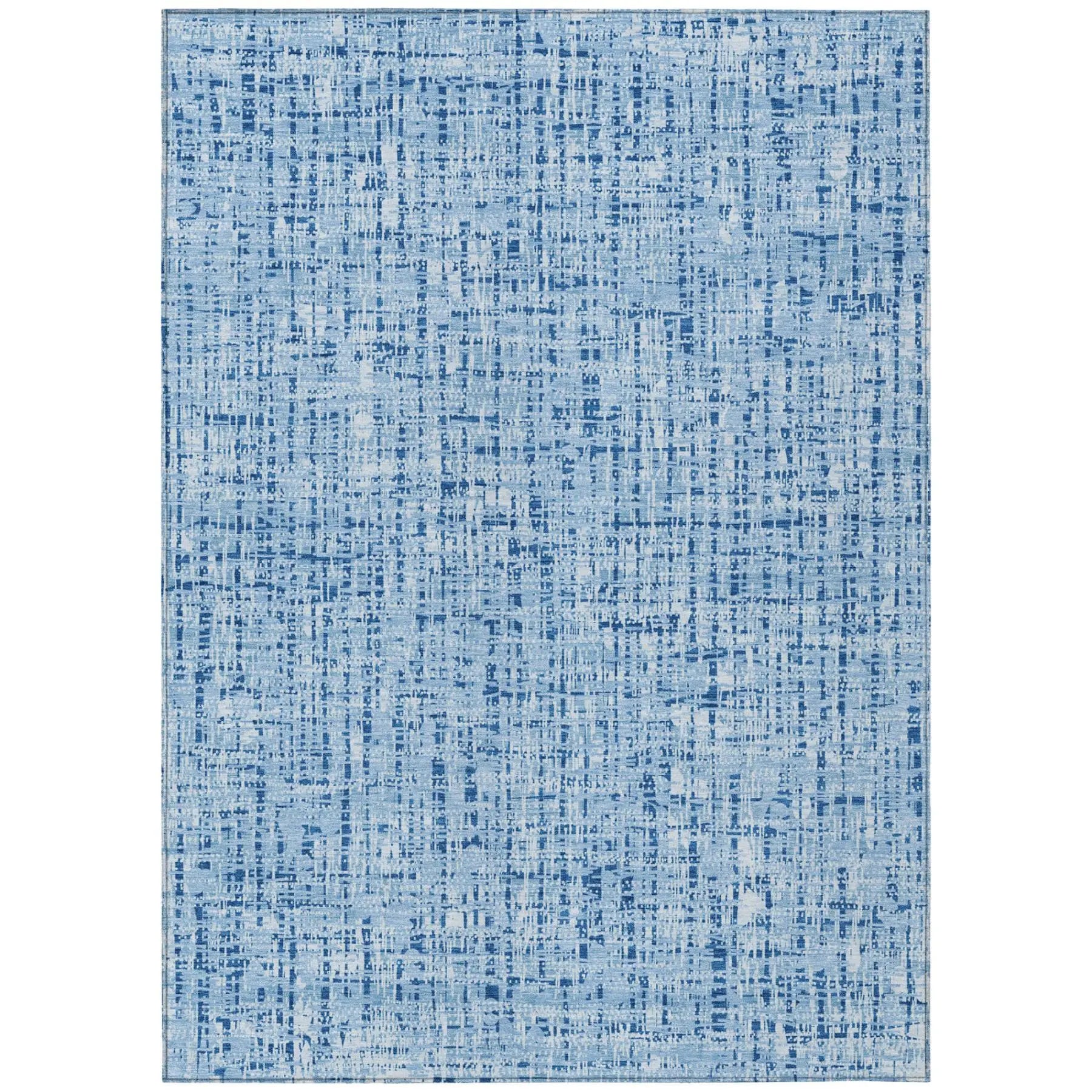 10' X 14' Blue And Denim Blue Abstract Washable Indoor Outdoor Area Rug Homeroots Outdoor