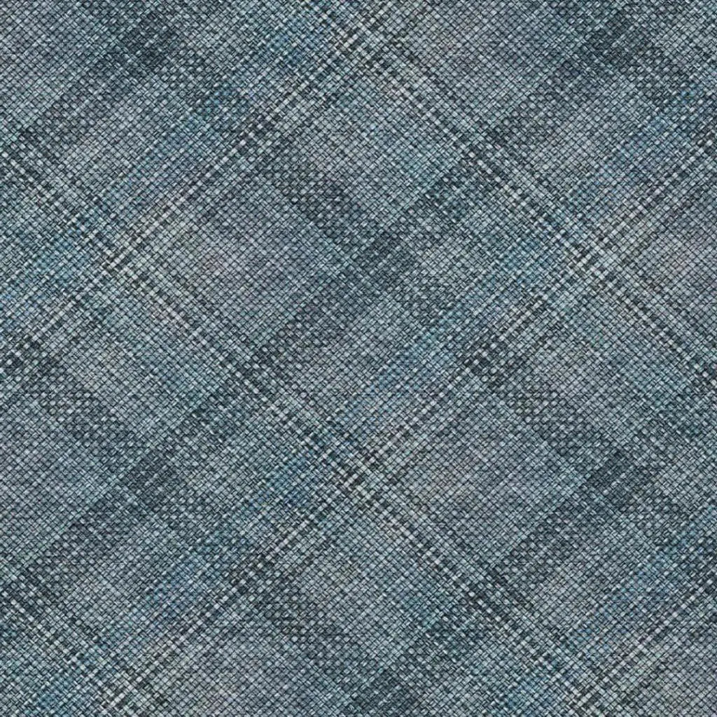 10' X 14' Blue And Graphite Plaid Washable Indoor Outdoor Area Rug Homeroots Outdoor
