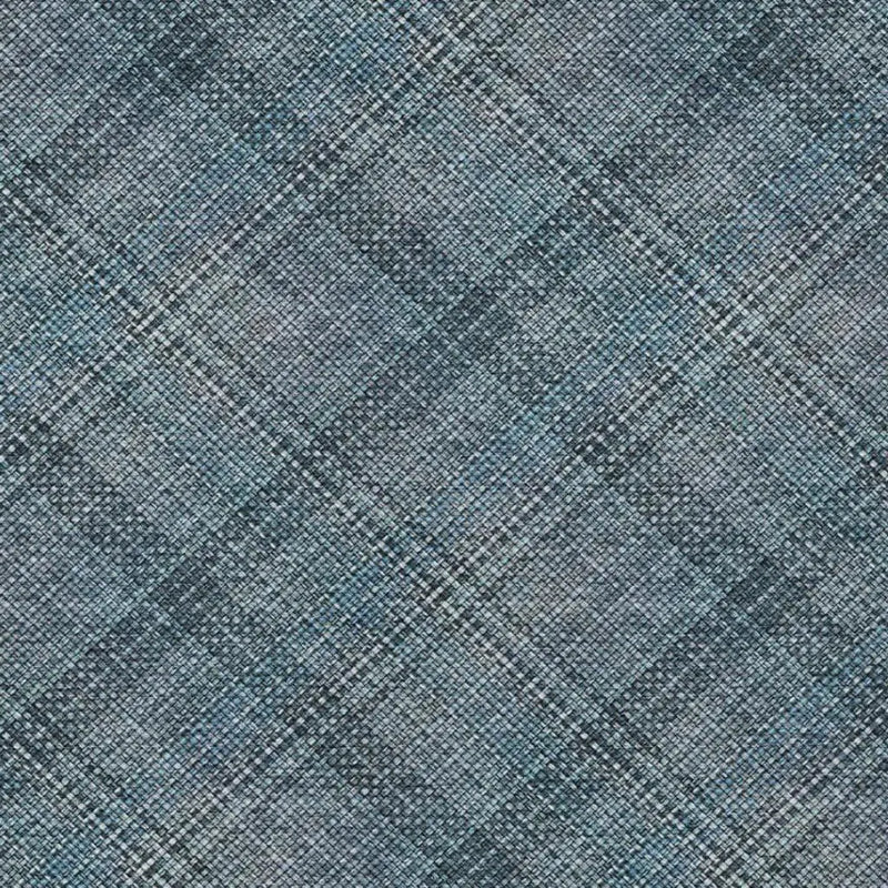 10' X 14' Blue And Graphite Plaid Washable Indoor Outdoor Area Rug Homeroots Outdoor