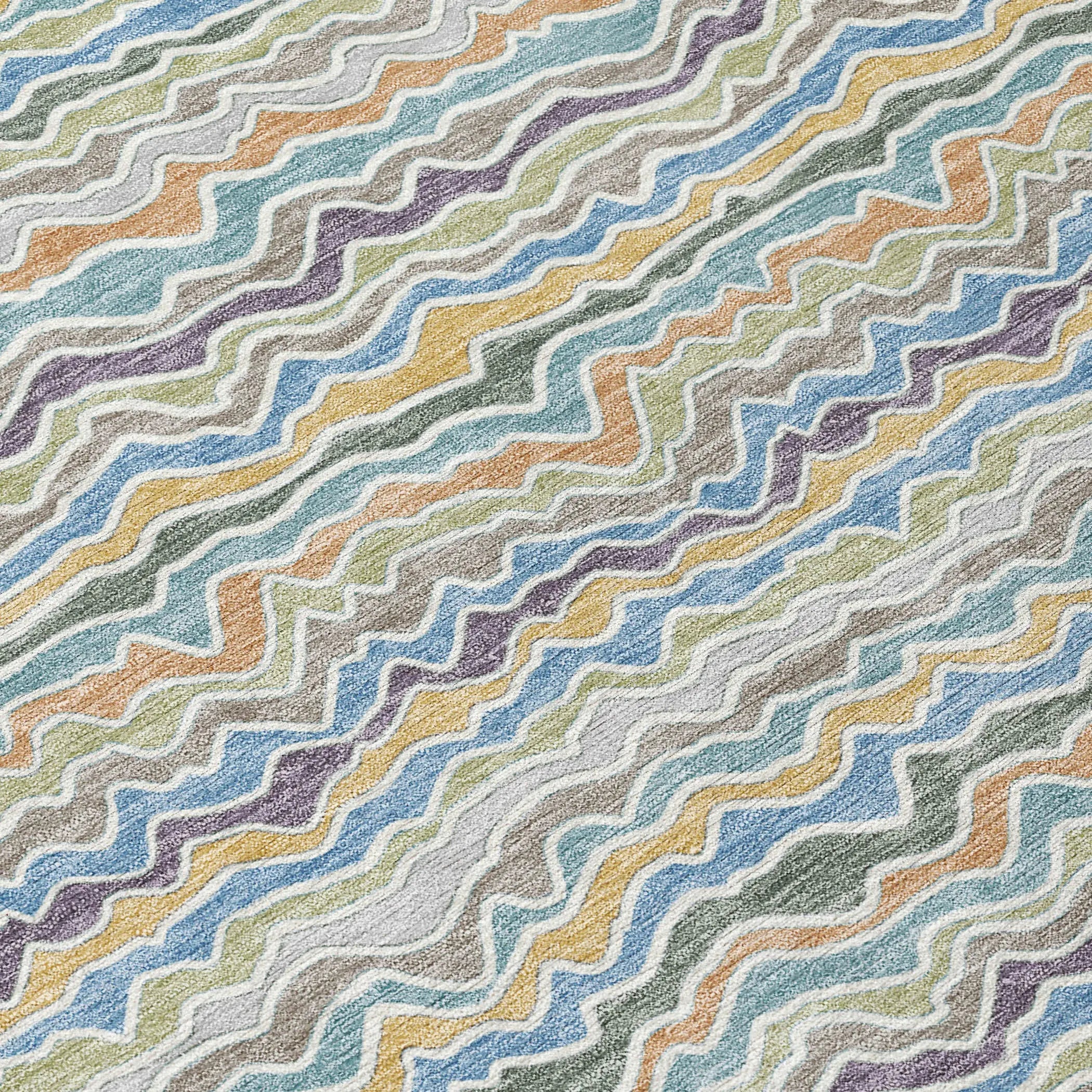 10' X 14' Blue And Green Striped Washable Indoor Outdoor Area Rug Homeroots Outdoor
