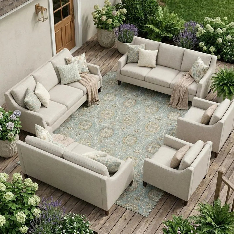 10' X 14' Blue And Ivory Floral Medallion Washable Indoor Outdoor Area Rug Homeroots Outdoor