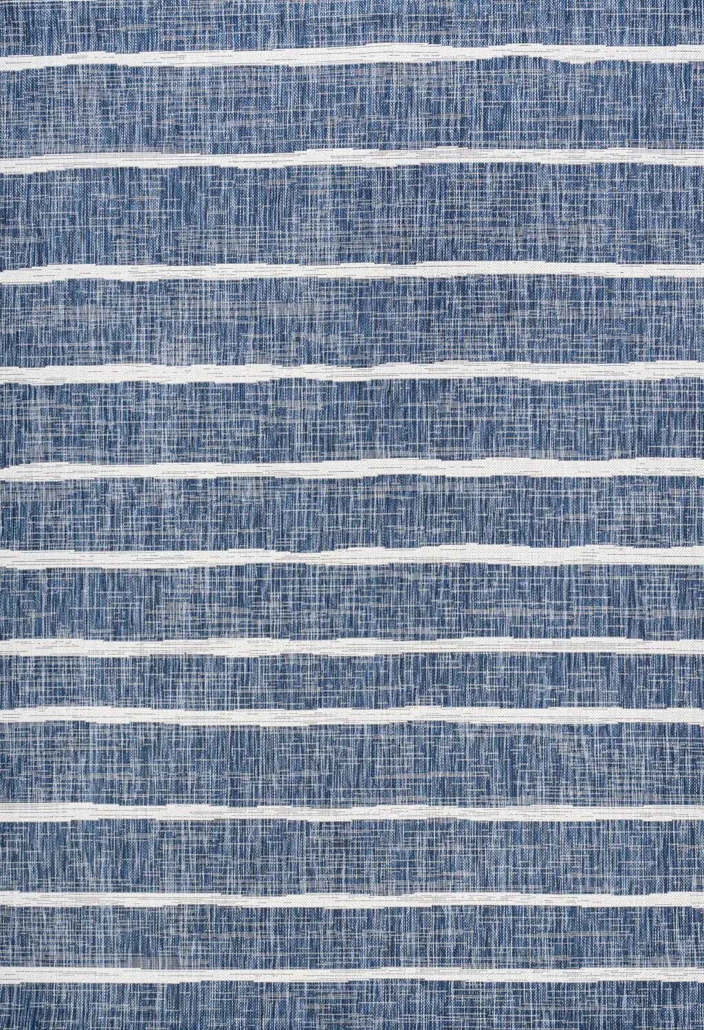 10' X 14' Blue And Ivory Striped Indoor Outdoor Area Rug Homeroots Outdoor