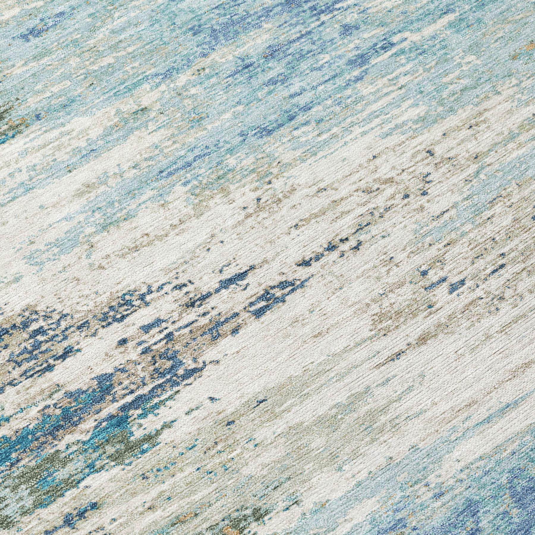 10' X 14' Blue And Pewter Abstract Washable Indoor Outdoor Area Rug Homeroots Outdoor