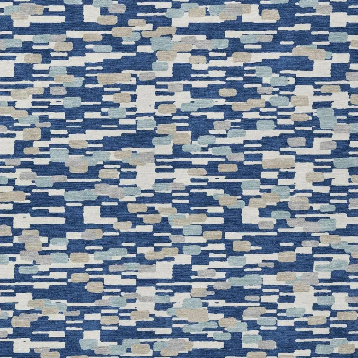 10' X 14' Blue And Silver Geometric Washable Indoor Outdoor Area Rug Homeroots Outdoor
