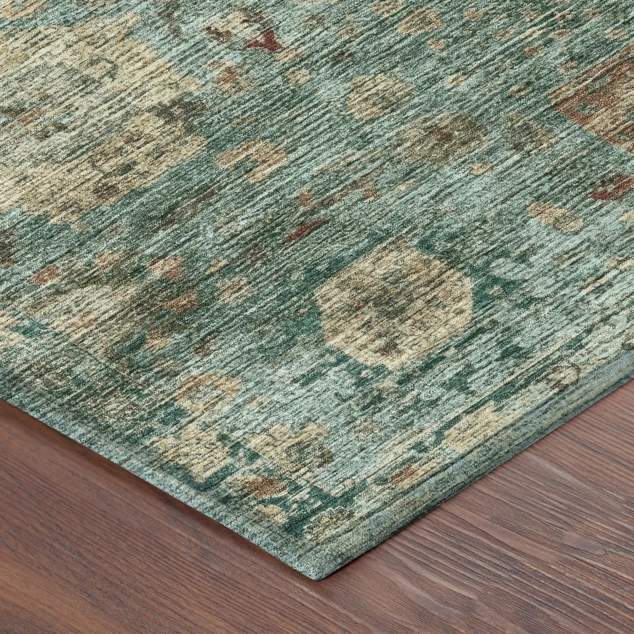 10' X 14' Blue And Teal Blue Abstract Washable Indoor Outdoor Area Rug Homeroots Outdoor