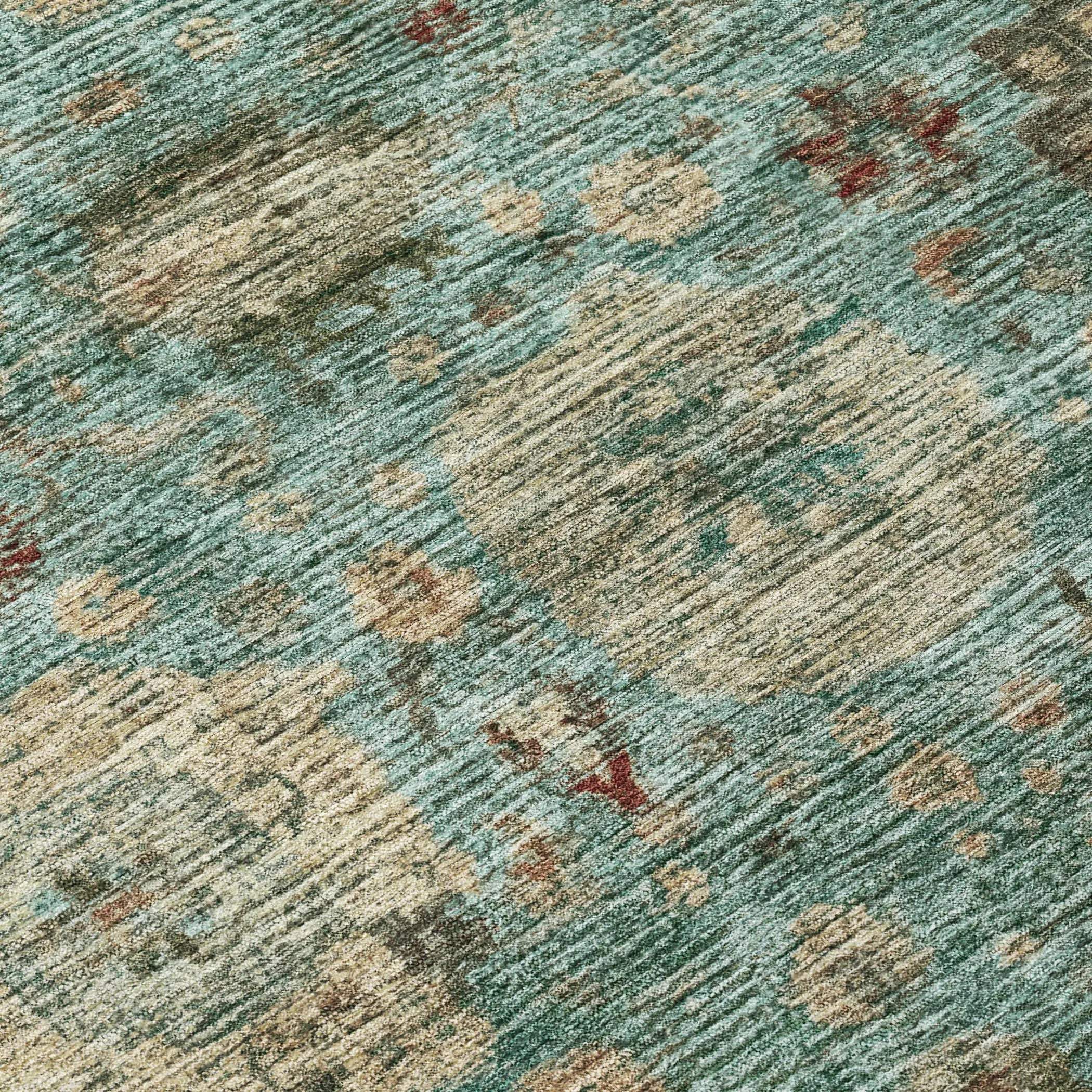 10' X 14' Blue And Teal Blue Abstract Washable Indoor Outdoor Area Rug Homeroots Outdoor