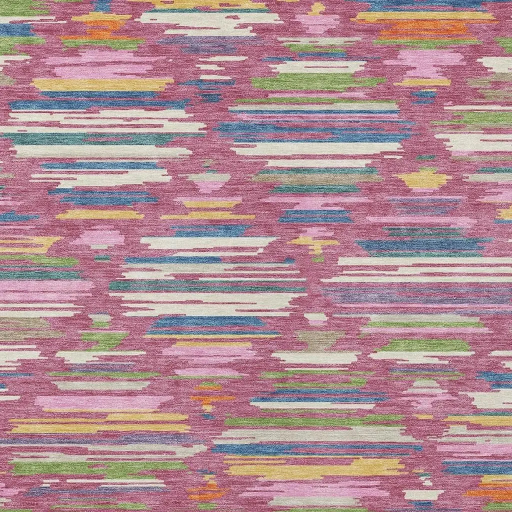 10' X 14' Blush And Ivory Southwestern Washable Indoor Outdoor Area Rug Homeroots Outdoor