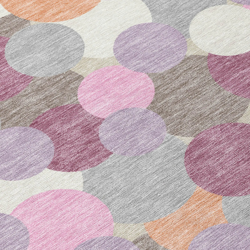 10' X 14' Blush And Pink Geometric Washable Indoor Outdoor Area Rug Homeroots Outdoor