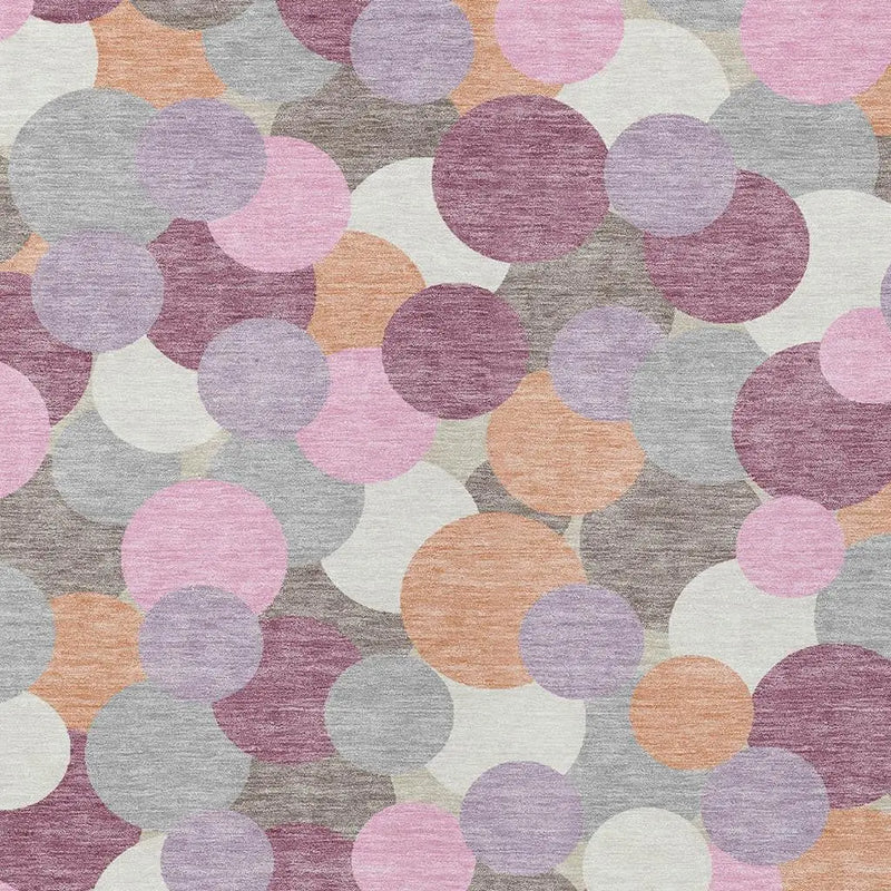 10' X 14' Blush And Pink Geometric Washable Indoor Outdoor Area Rug Homeroots Outdoor