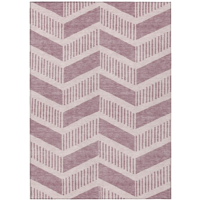 10' X 14' Blush And Pink Geometric Washable Indoor Outdoor Area Rug Homeroots Outdoor