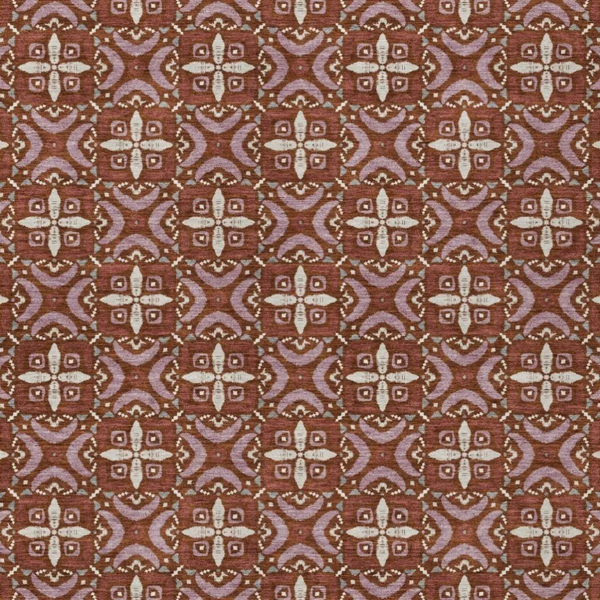 10' X 14' Brick Red And Red Geometric Washable Indoor Outdoor Area Rug Homeroots Outdoor