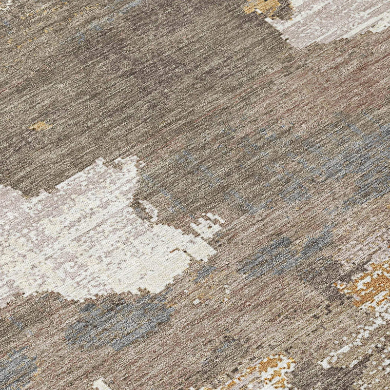 10' X 14' Brown And Beige Abstract Washable Indoor Outdoor Area Rug Homeroots Outdoor