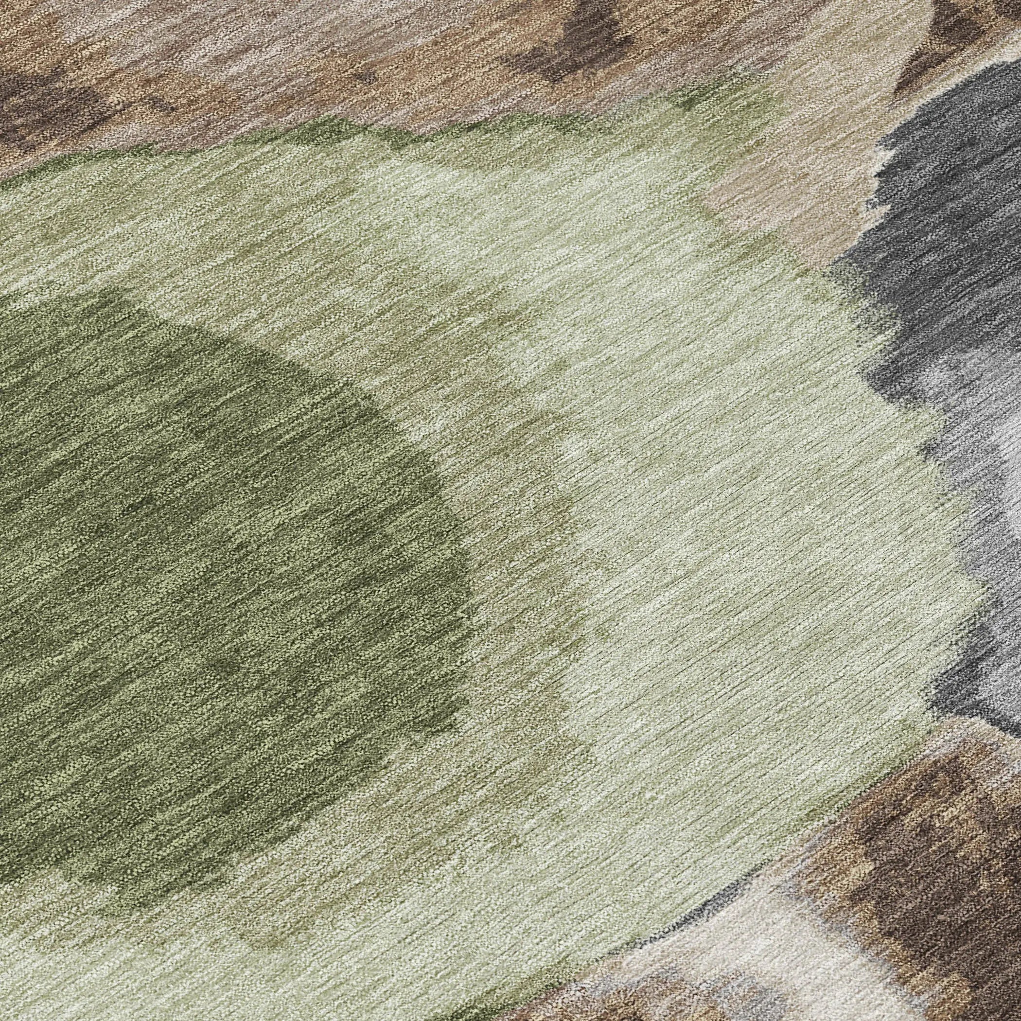 10' X 14' Brown And Beige Abstract Washable Indoor Outdoor Area Rug Homeroots Outdoor