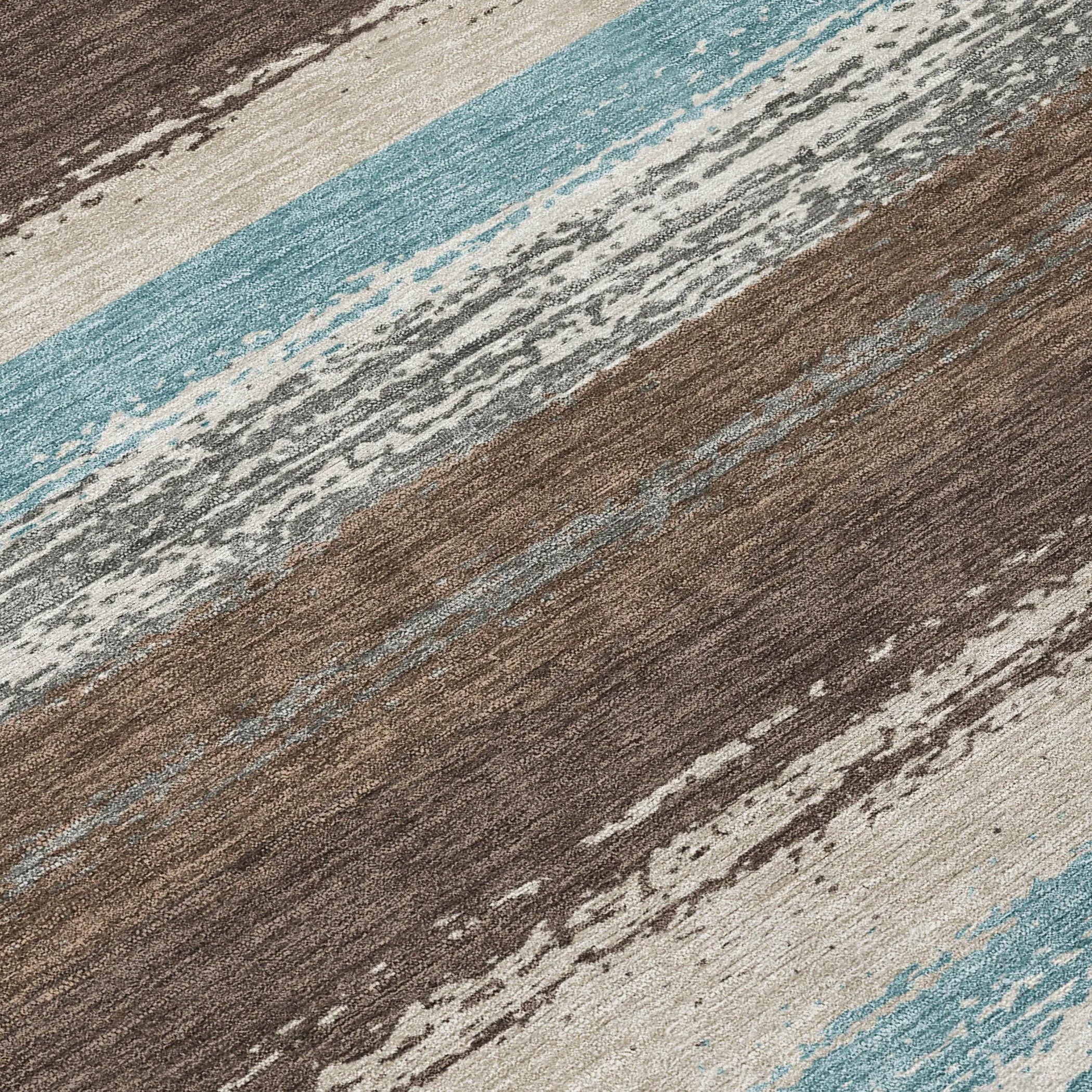 10' X 14' Brown And Beige Striped Washable Indoor Outdoor Area Rug Homeroots Outdoor