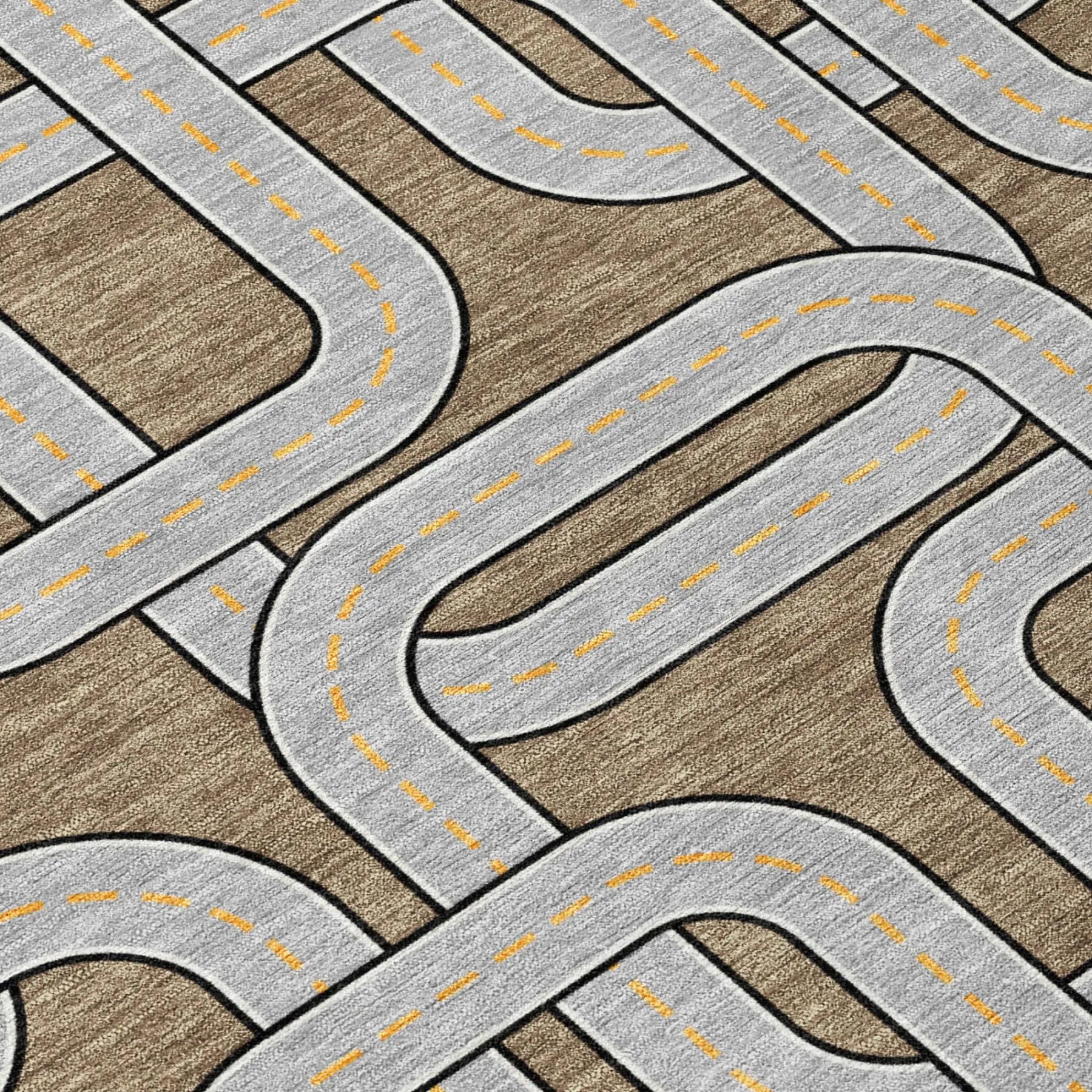 10' X 14' Brown And Gray Geometric Washable Indoor Outdoor Area Rug Homeroots Outdoor