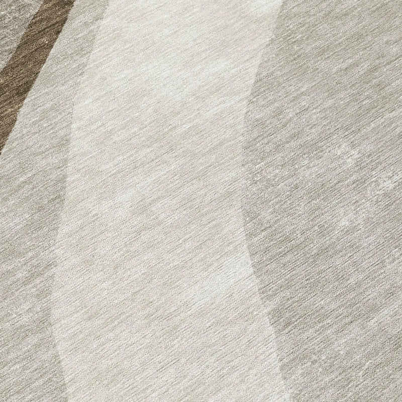 10' X 14' Brown And Ivory Abstract Washable Indoor Outdoor Area Rug Homeroots Outdoor