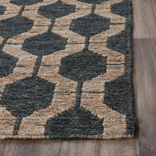 10' X 14' Charcoal And Gray Jute Trellis Hand Woven Area Rug Homeroots Home Decor