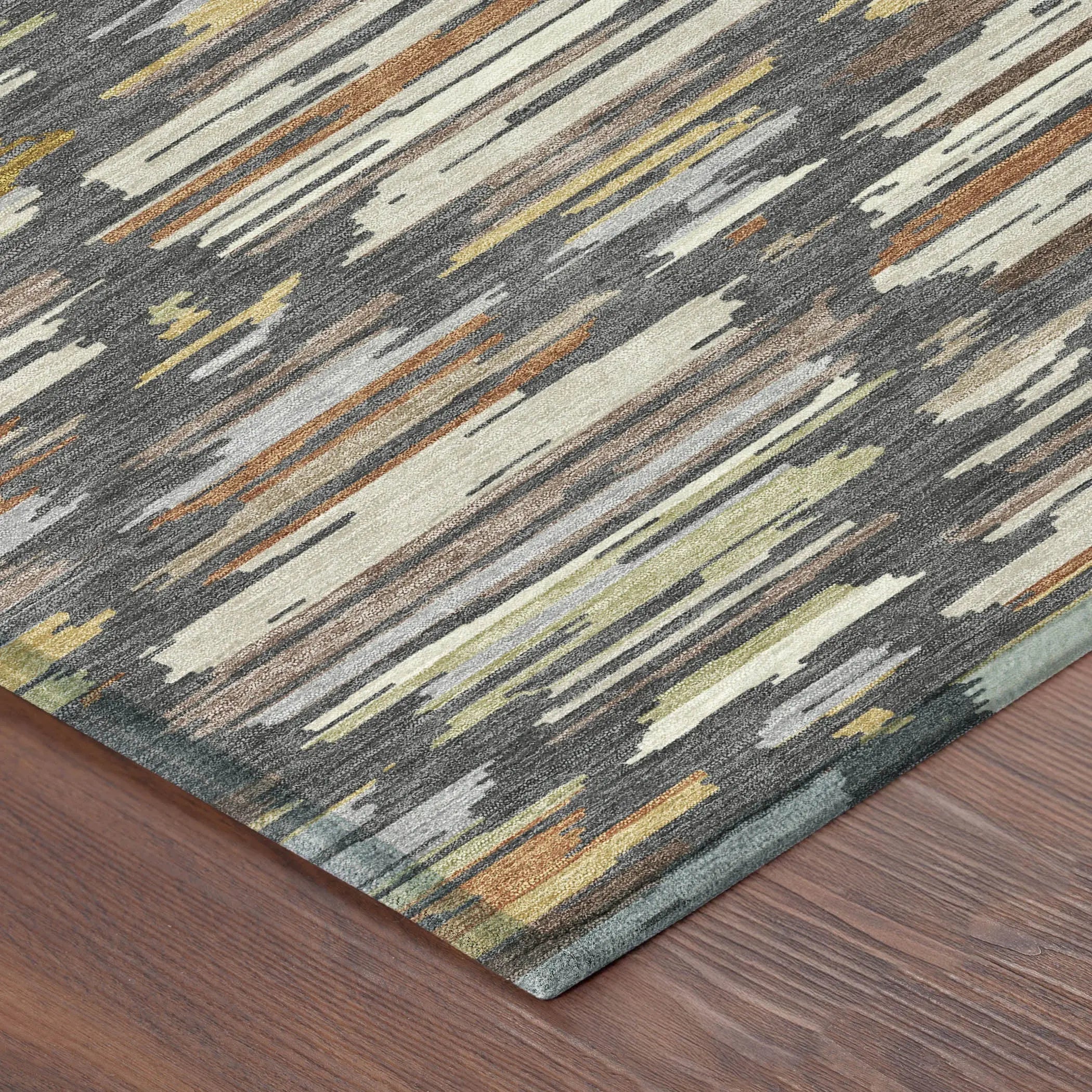 10' X 14' Charcoal And Gray Southwestern Washable Indoor Outdoor Area Rug Homeroots Outdoor