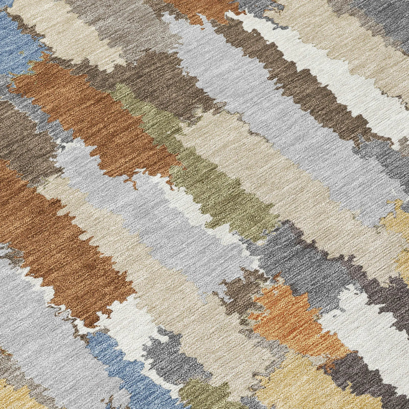 10' X 14' Chocolate And Beige Striped Washable Indoor Outdoor Area Rug Homeroots Outdoor