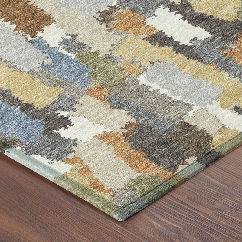 10' X 14' Chocolate And Beige Striped Washable Indoor Outdoor Area Rug Homeroots Outdoor