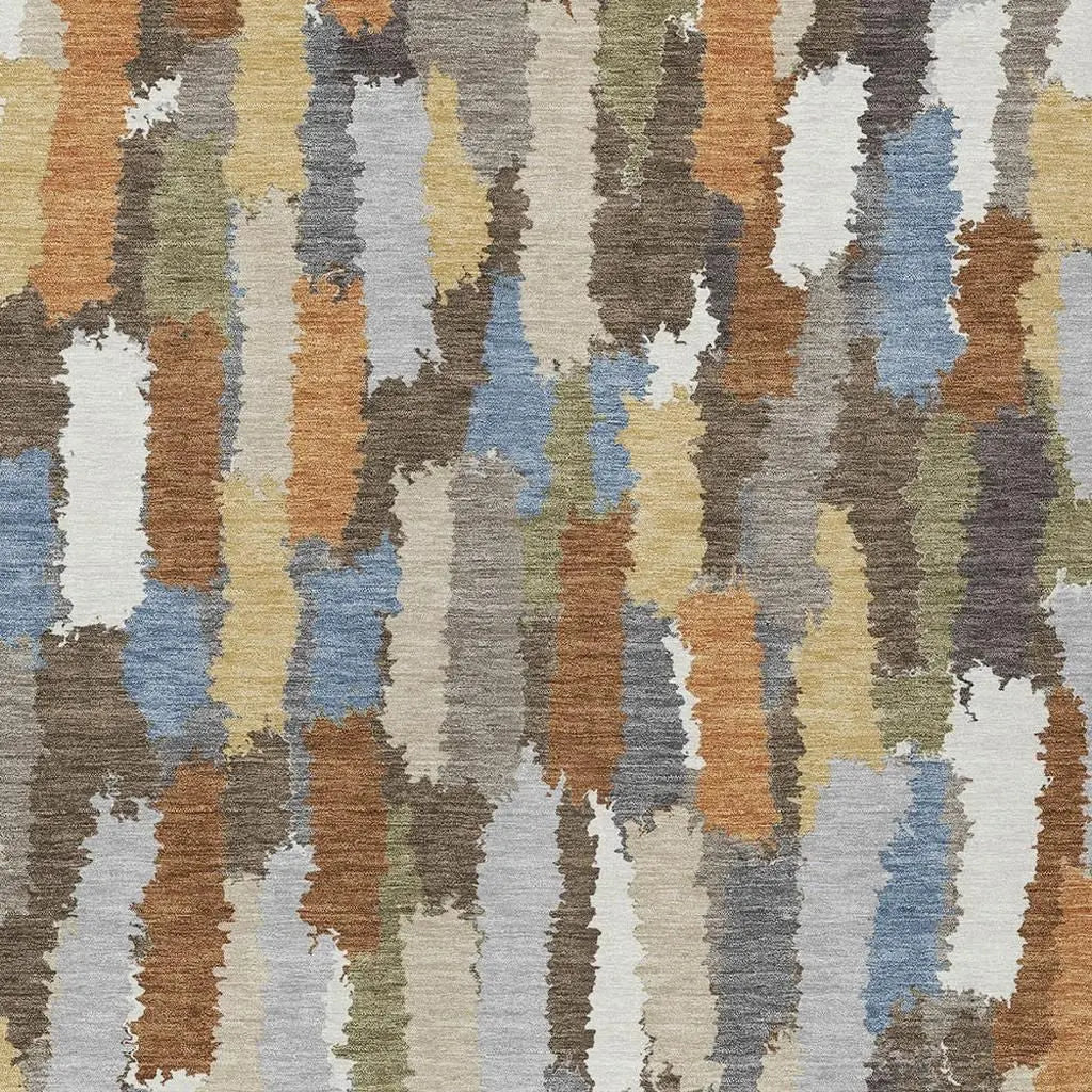 10' X 14' Chocolate And Beige Striped Washable Indoor Outdoor Area Rug Homeroots Outdoor