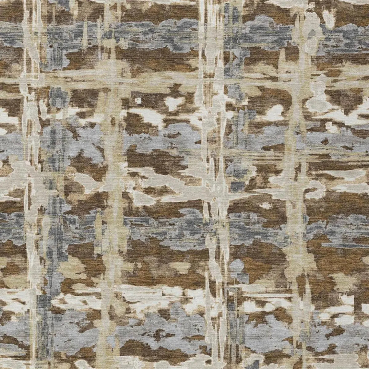 10' X 14' Chocolate And Brown Abstract Washable Indoor Outdoor Area Rug Homeroots Outdoor