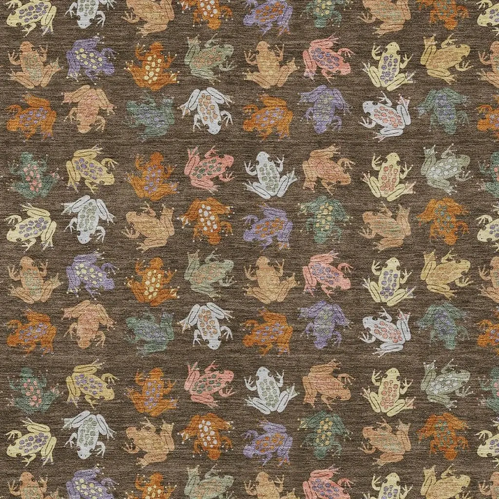 10' X 14' Chocolate And Brown Geometric Washable Indoor Outdoor Area Rug Homeroots Outdoor