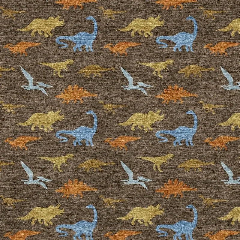 10' X 14' Chocolate And Brown Geometric Washable Indoor Outdoor Area Rug Homeroots Outdoor