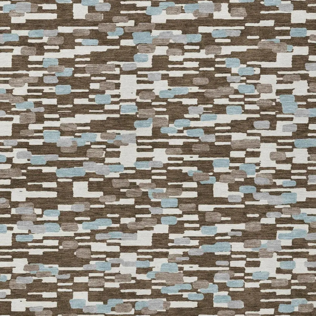 10' X 14' Chocolate And Brown Geometric Washable Indoor Outdoor Area Rug Homeroots Outdoor