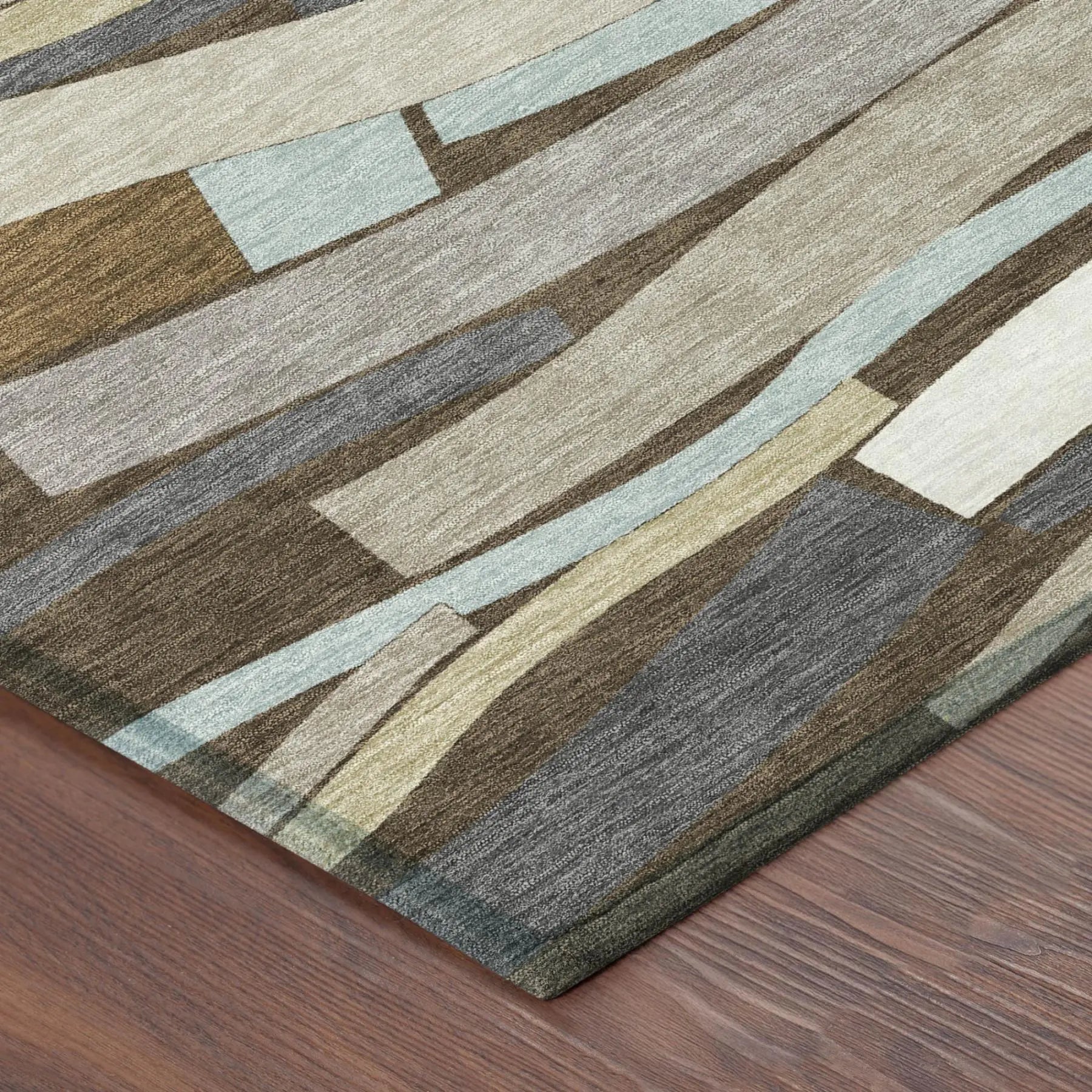 10' X 14' Chocolate And Brown Striped Washable Indoor Outdoor Area Rug Homeroots Outdoor