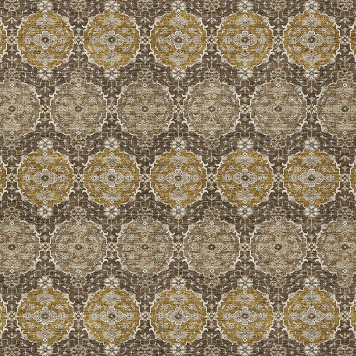 10' X 14' Chocolate And Brown Striped Washable Indoor Outdoor Area Rug Homeroots Outdoor