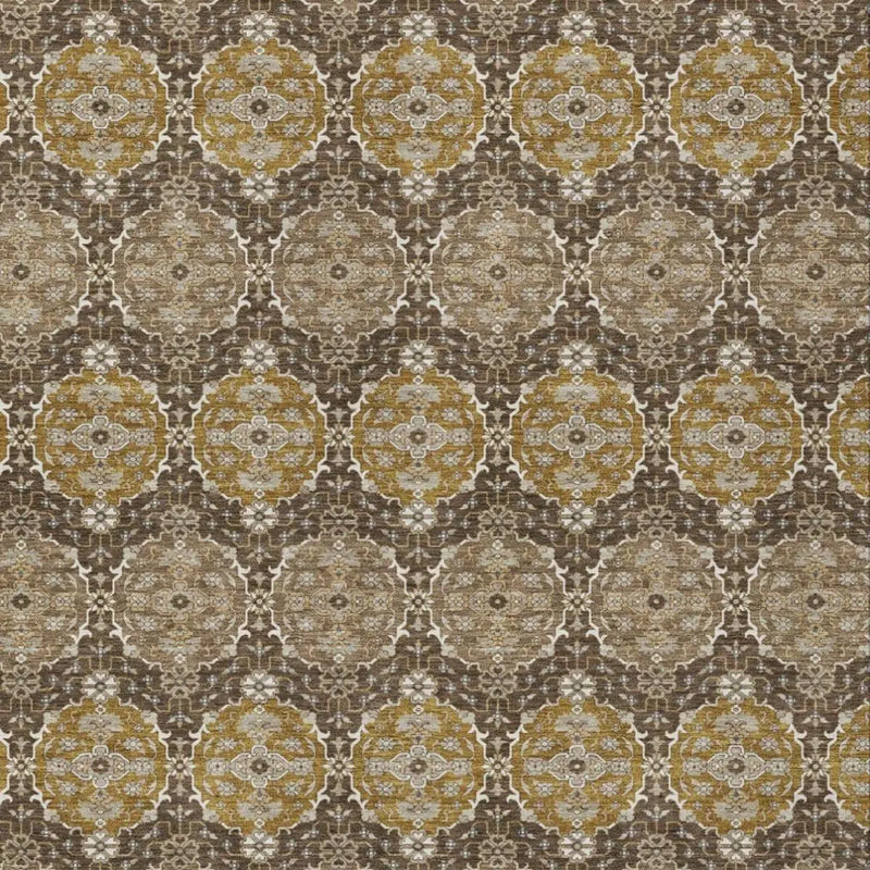 10' X 14' Chocolate And Brown Striped Washable Indoor Outdoor Area Rug Homeroots Outdoor