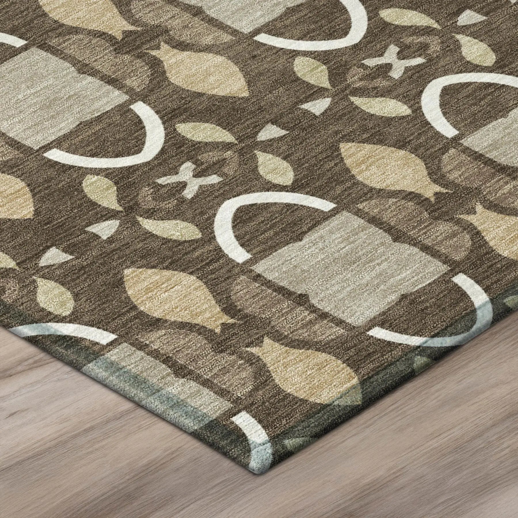10' X 14' Chocolate And Brown Striped Washable Indoor Outdoor Area Rug Homeroots Outdoor