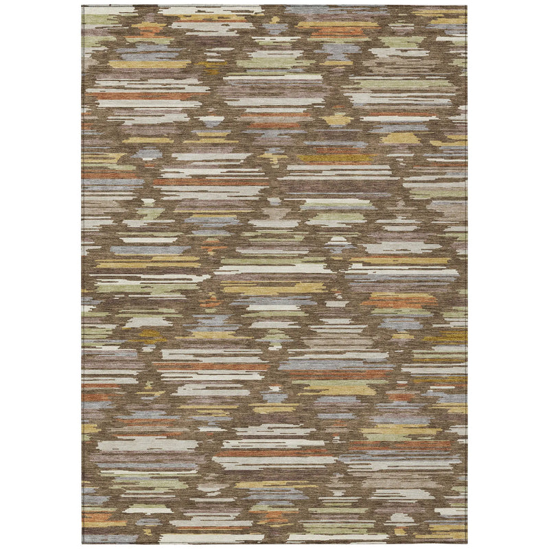 10' X 14' Chocolate And Gray Southwestern Washable Indoor Outdoor Area Rug Homeroots Outdoor