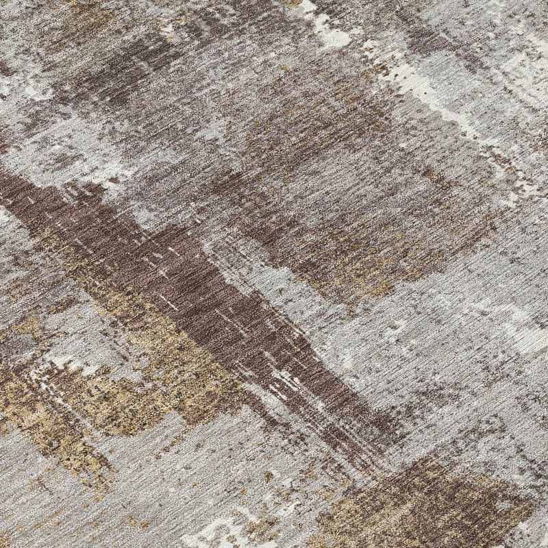 10' X 14' Chocolate And Ivory Abstract Washable Indoor Outdoor Area Rug Homeroots Outdoor