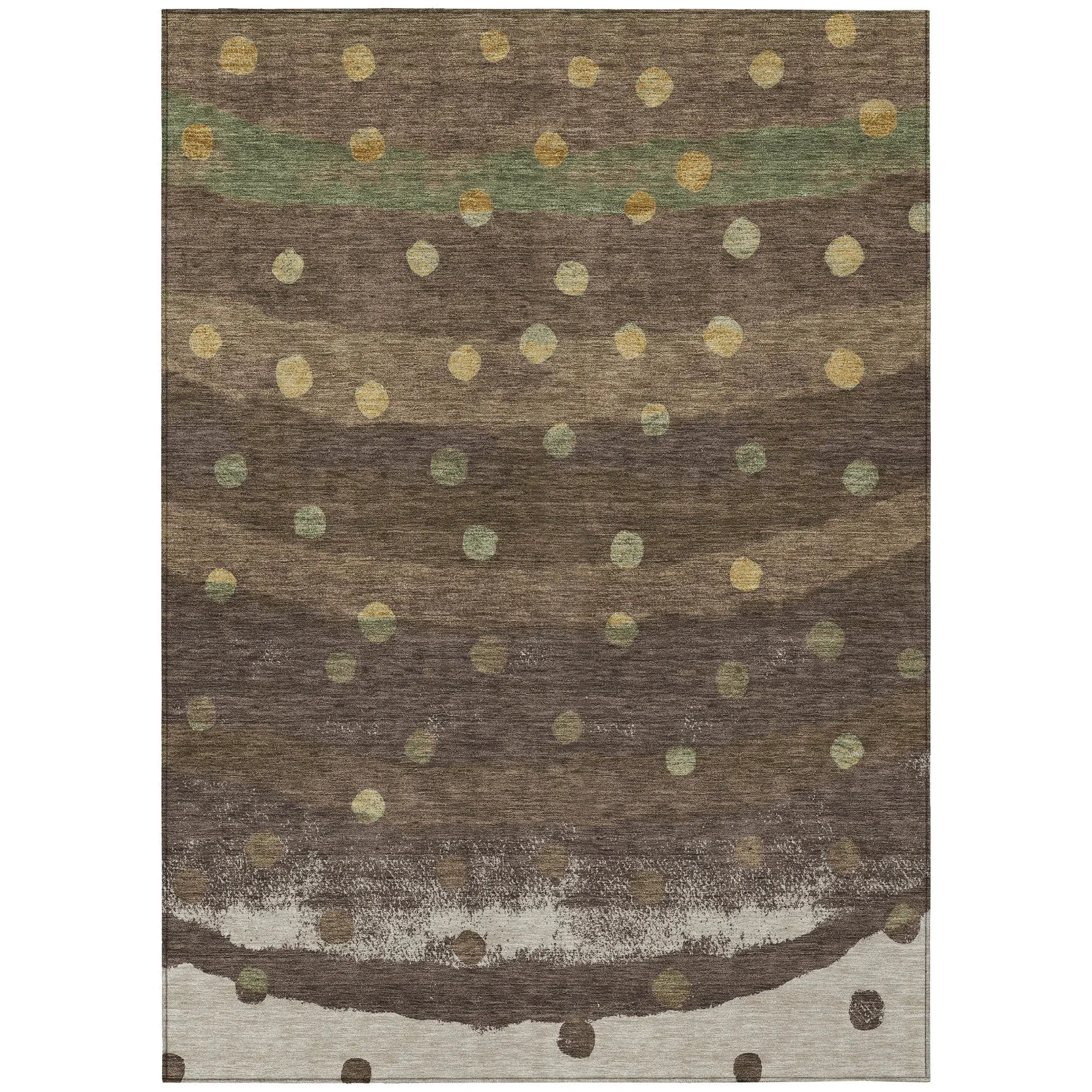 10' X 14' Chocolate And Navy Blue Striped Washable Indoor Outdoor Area Rug Homeroots Outdoor