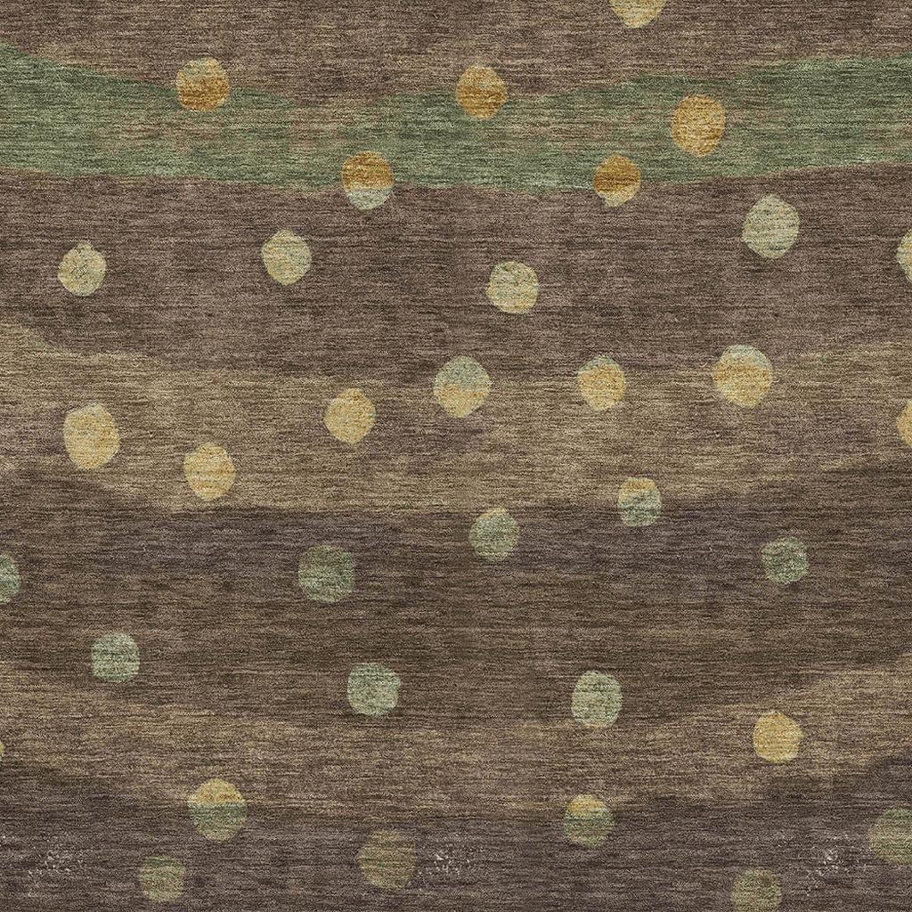 10' X 14' Chocolate And Navy Blue Striped Washable Indoor Outdoor Area Rug Homeroots Outdoor