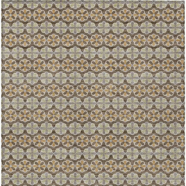 10' X 14' Chocolate And Purple Striped Washable Indoor Outdoor Area Rug Homeroots Outdoor