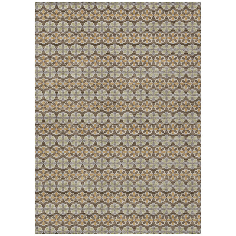 10' X 14' Chocolate And Purple Striped Washable Indoor Outdoor Area Rug Homeroots Outdoor