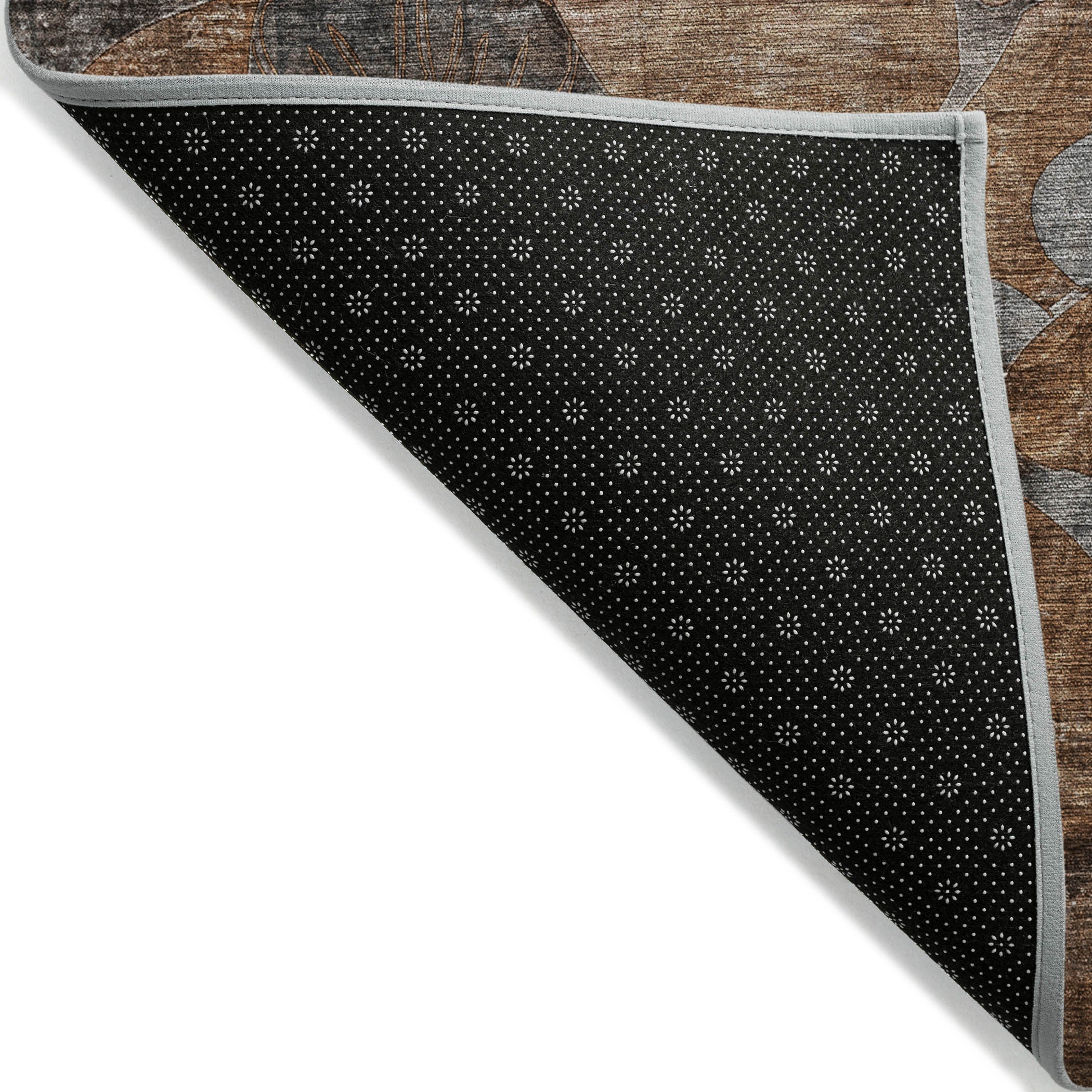 10' X 14' Chocolate Terracotta and Ivory Abstract Washable Indoor Outdoor Area Rug - GreatEagleInc