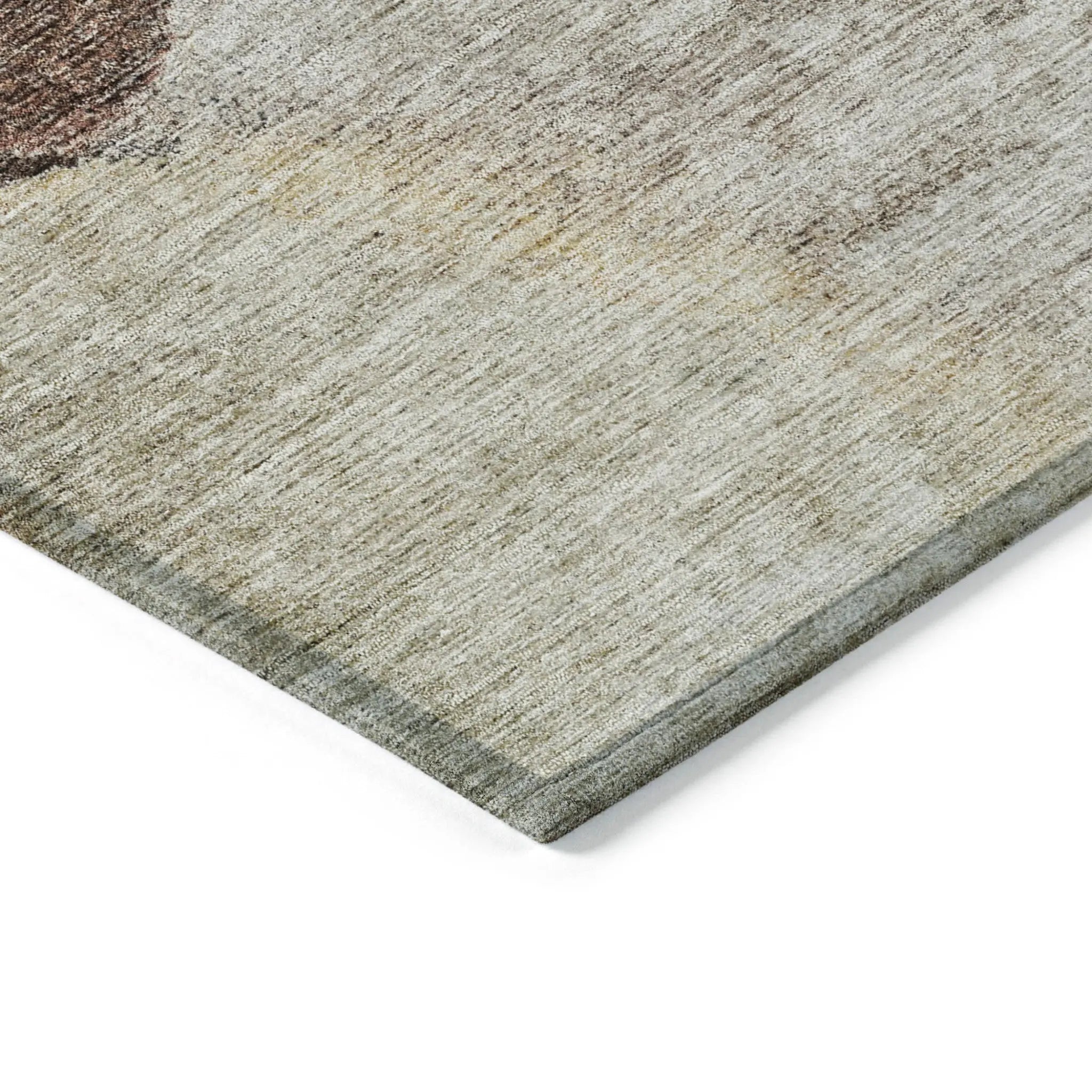 10' X 14' Coffee Copper And Beige Abstract Washable Indoor Outdoor Area Rug Homeroots Outdoor