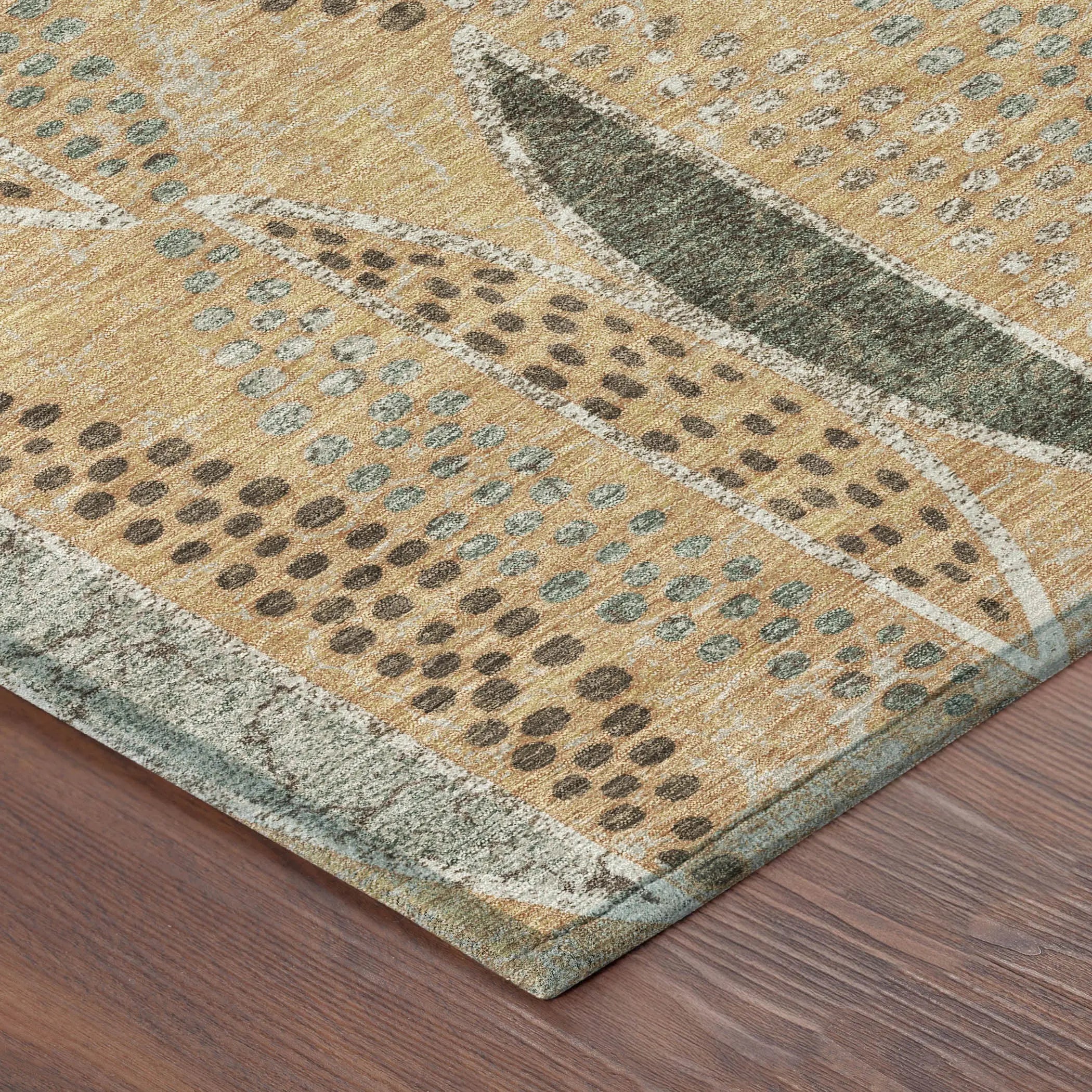 10' X 14' Copper And Beige Geometric Washable Indoor Outdoor Area Rug Homeroots Outdoor