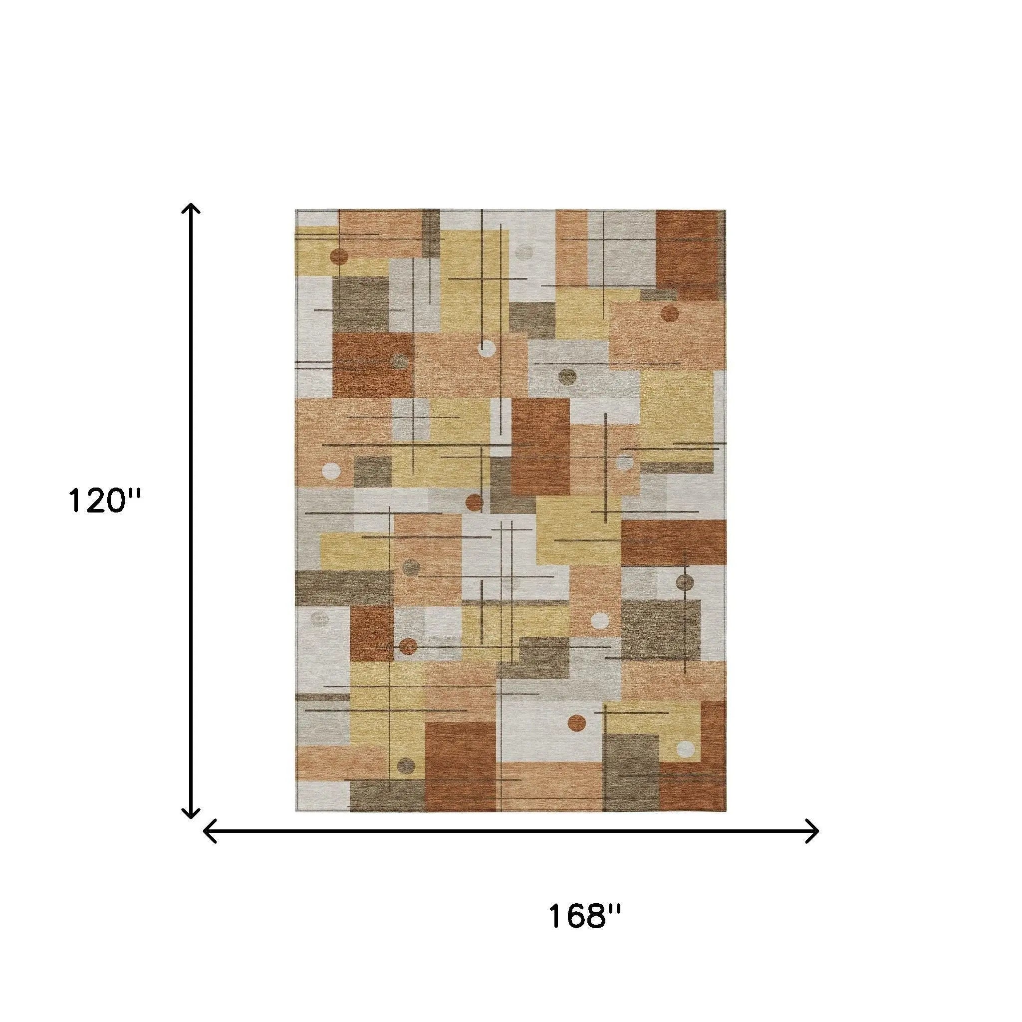 10' X 14' Copper And Graphite Geometric Washable Indoor Outdoor Area Rug Homeroots Outdoor