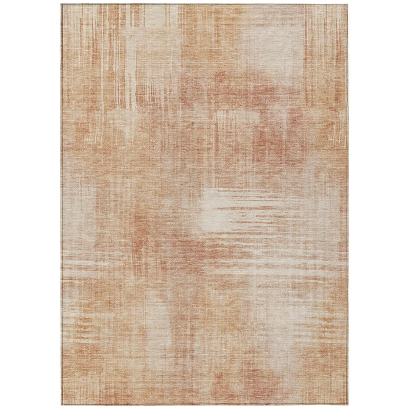10' X 14' Copper And Orange Abstract Washable Indoor Outdoor Area Rug Homeroots Outdoor
